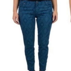 Sanctuary Denim Blue Diamond Pattern Skinny Jeans